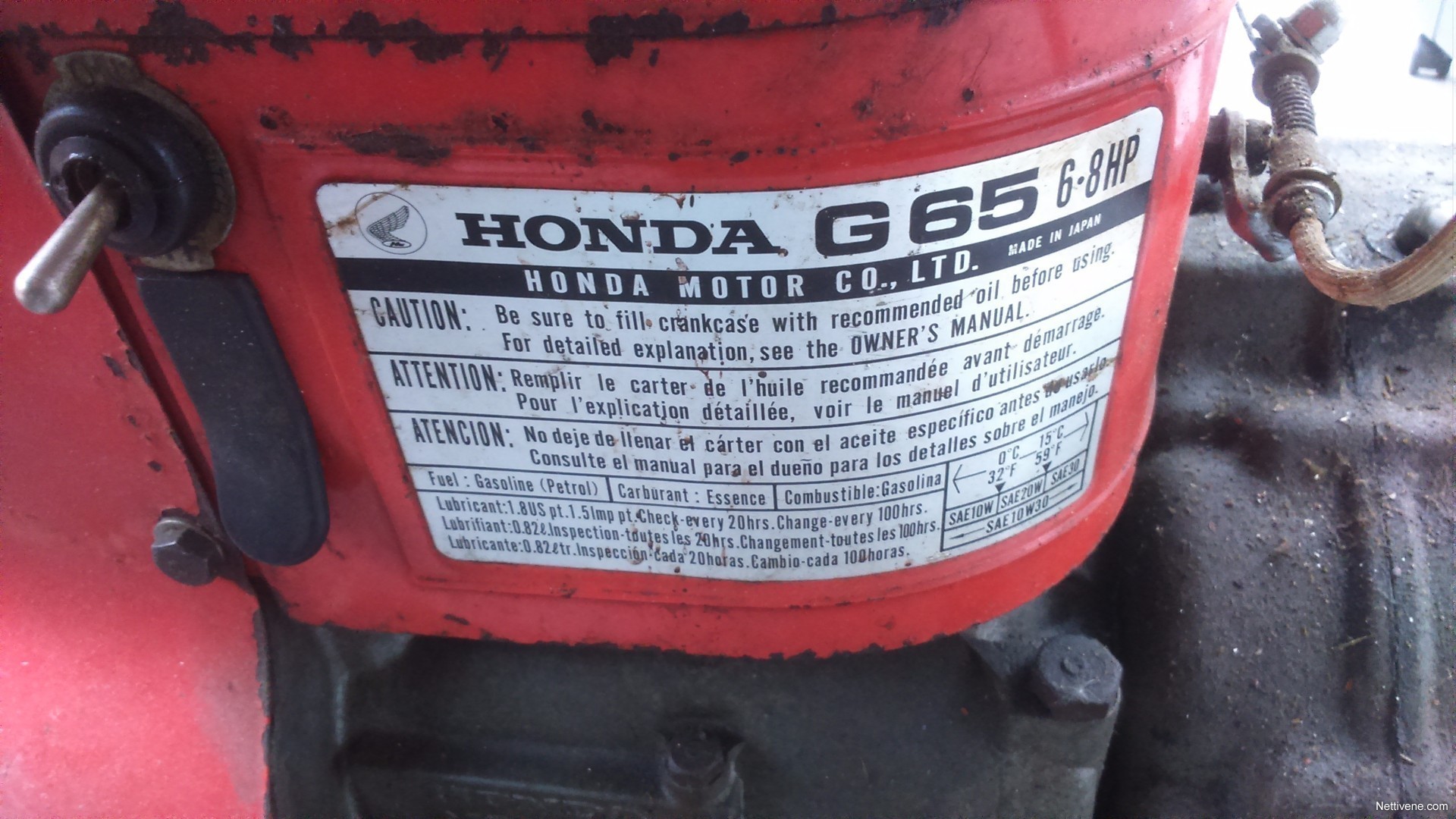 Honda G 65 moottori Parikkala Nettivene